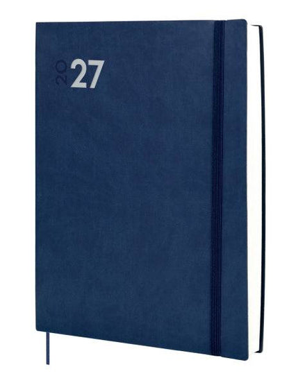 Finocam Dynamic Mara Agenda Professionale - Annuale 2027 - 1 Giorno per Pagina - Formato Y12 - 210x270mm - Elastico - Copertina Morbida in PU - Angoli Microforati - Carta da 80g/m2