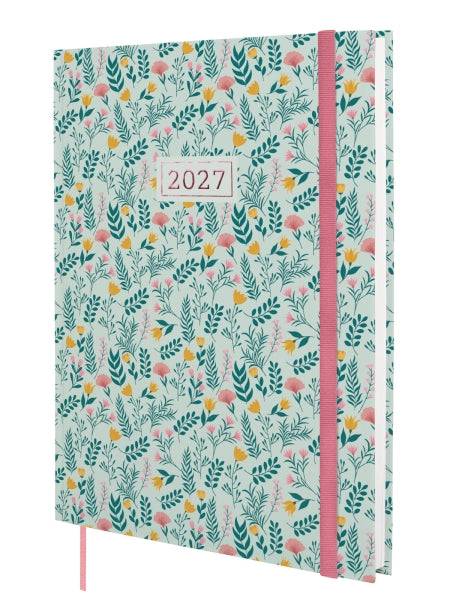 Finocam Dynamic Berlin Trigo Agenda Professionale - Annuale 2027 - Visualizzazione Settimanale Verticale - 210x270mm - Elastico - Copertina Rigida Imbottita - Angoli Microforati - Carta da 80g/m2 - Multicolore