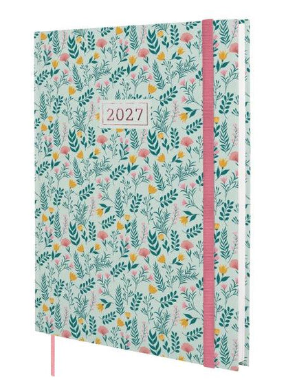 Finocam Dynamic Berlin Trigo Agenda Professionale - Annuale 2027 - Visualizzazione Settimanale Verticale - 210x270mm - Elastico - Copertina Rigida Imbottita - Angoli Microforati - Carta da 80g/m2 - Multicolore