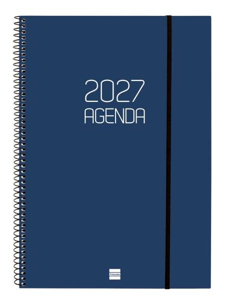 Finocam Spirale Basics Opaque Agenda Professionale - Annuale 2027 - Settimana Vista Verticale - Formato E40 - 210x297mm - Spirale - Copertina in Polipropilene - Angoli Microforati - Carta da 80g/m2