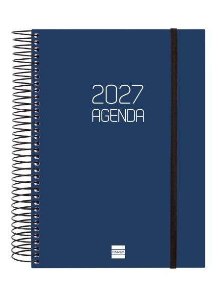 Finocam Spirale Basics Opaque Agenda - Annuale 2027 - 1 Giorno per Pagina - Formato E10 - 155x212mm - Spirale - Copertina in Polipropilene - Angoli Microforati - Carta da 70g/m2