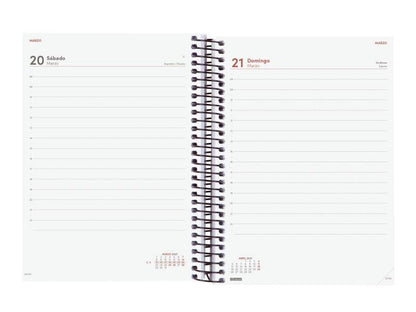 Finocam Spirale Basics Opaque Agenda - Annuale 2027 - 1 Giorno per Pagina - Formato E10 - 155x212mm - Spirale - Copertina in Polipropilene - Angoli Microforati - Carta da 70g/m2