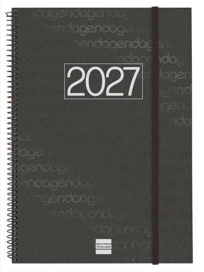 Finocam Spirale Basics Year Agenda - Annuale 2027 - Settimana Vista Orizzontale - Formato E40 - 210x297mm - Spirale - Copertina in Polipropilene - Angoli Microforati - Carta da 80g/m2