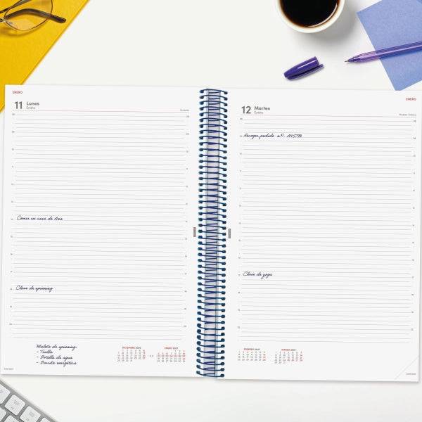 Finocam Espiral Basics Year Agenda - Annuale 2027 - 1 Giorno per Pagina - Formato E40 - 210x297mm - Spirale - Copertina in Polipropilene - Angoli Microforati - Carta da 70g/m2