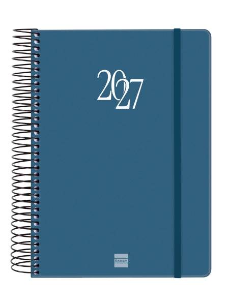 Finocam Spirale Basics My Agenda - Annuale 2027 - 1 Giorno per Pagina - Formato E10 - 155x212mm - Spirale - Copertina Rigida in Cartone Rivestito - Angoli Microforati - Carta da 70g/m2