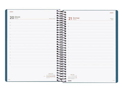 Finocam Spirale Basics My Agenda - Annuale 2027 - 1 Giorno per Pagina - Formato E10 - 155x212mm - Spirale - Copertina Rigida in Cartone Rivestito - Angoli Microforati - Carta da 70g/m2