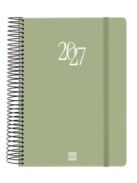 Finocam Spirale Basics My Agenda - Annuale 2027 - 1 Giorno per Pagina - Formato E10 - 155x212mm - Spirale - Copertina Rigida in Cartone Rivestito - Angoli Microforati - Carta da 70g/m2