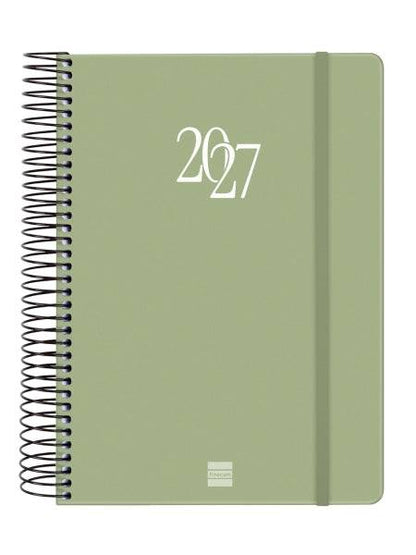 Finocam Spirale Basics My Agenda - Annuale 2027 - 1 Giorno per Pagina - Formato E10 - 155x212mm - Spirale - Copertina Rigida in Cartone Rivestito - Angoli Microforati - Carta da 70g/m2