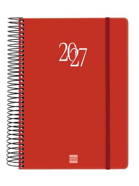 Finocam Spirale Basics My Agenda - Annuale 2027 - 1 Giorno per Pagina - Formato E10 - 155x212mm - Spirale - Copertina Rigida in Cartone Rivestito - Angoli Microforati - Carta da 70g/m2