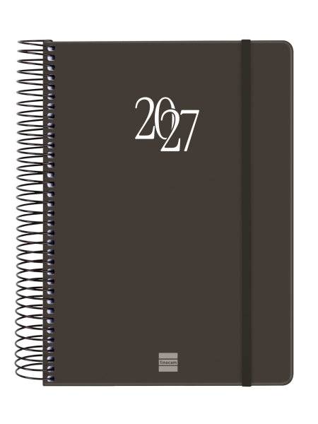 Finocam Spirale Basics My Agenda - Annuale 2027 - 1 Giorno per Pagina - Formato E10 - 155x212mm - Spirale - Copertina Rigida in Cartone Rivestito - Angoli Microforati - Carta da 70g/m2