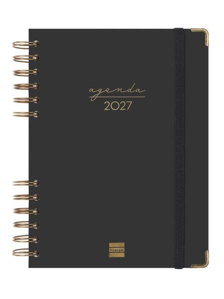 Finocam Spirale Trendy Alma Agenda - Annuale 2027 - 1 Giorno per Pagina - Formato E10 - 155x212mm - Spirale - Copertina Rigida in Cartone Rivestito - Angoli Microforati - Carta da 70g/m2
