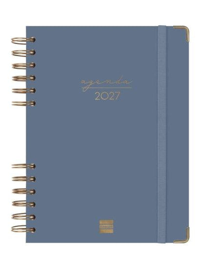 Finocam Spirale Trendy Alma Agenda - Annuale 2027 - 1 Giorno per Pagina - Formato E10 - 155x212mm - Spirale - Copertina Rigida in Cartone Rivestito - Angoli Microforati - Carta da 70g/m2