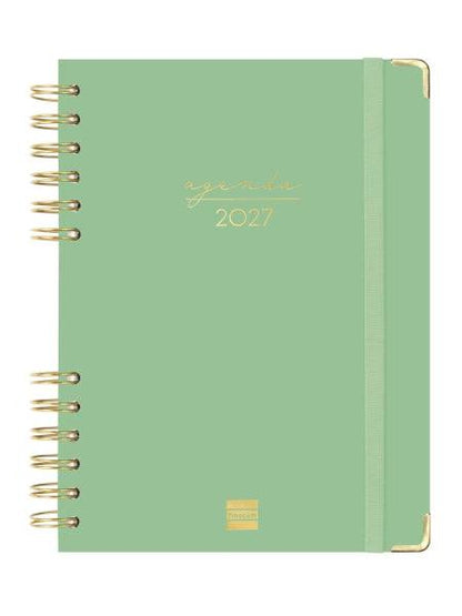 Finocam Spirale Trendy Alma Agenda - Annuale 2027 - 1 Giorno per Pagina - Formato E10 - 155x212mm - Spirale - Copertina Rigida in Cartone Rivestito - Angoli Microforati - Carta da 70g/m2