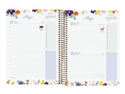 Finocam Cloe Agenda - Annuale 2027 - 1 Giorno per Pagina - Formato E10 - 155x212mm - Spirale - Copertina Rigida in Cartone Rivestito - Angoli Microforati - Carta da 80g/m2