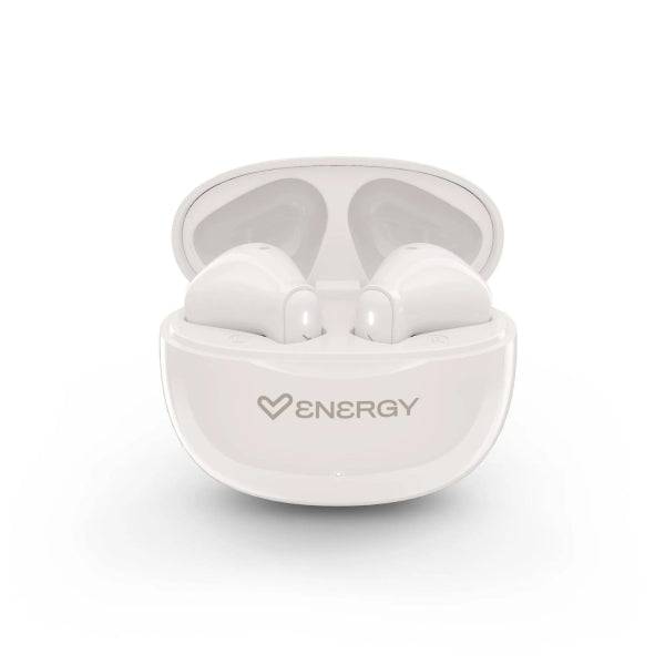 Energy Sistem PopBuds Cuffie True Wireless - Bluetooth 6.0 - 20h Autonomia - Design Compatto - Colore Bianco