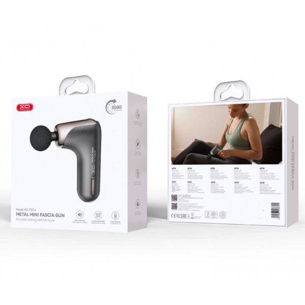 XO FG16 Massaggiatore Elettrico - 4 Livelli - 4 Testine - Batteria 600mAh - Potenza 60W - Autonomia 2,5h - ABS - Colore Grigio Scuro