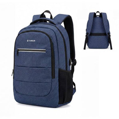 Subblim City Plus Zaino per Laptop 16" - Capacità 26L - Resistente all'Acqua - Porta USB-C - Tasca Riflettente