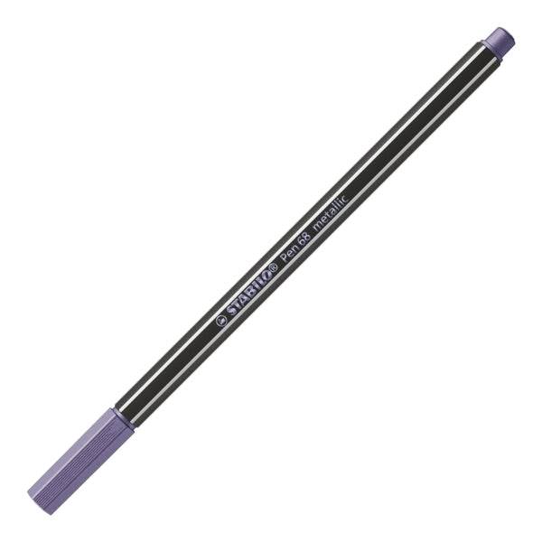 Stabilo Pen 68 Metallic K-Pop Demon Hunter Scatola Metallica con 8 Pennarelli Punta in Fibra - Tratto 1mm circa - Inchiostro a Base Acqua - Colori Metallici Assortiti