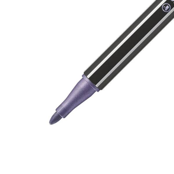 Stabilo Pen 68 Metallic K-Pop Demon Hunter Scatola Metallica con 8 Pennarelli Punta in Fibra - Tratto 1mm circa - Inchiostro a Base Acqua - Colori Metallici Assortiti