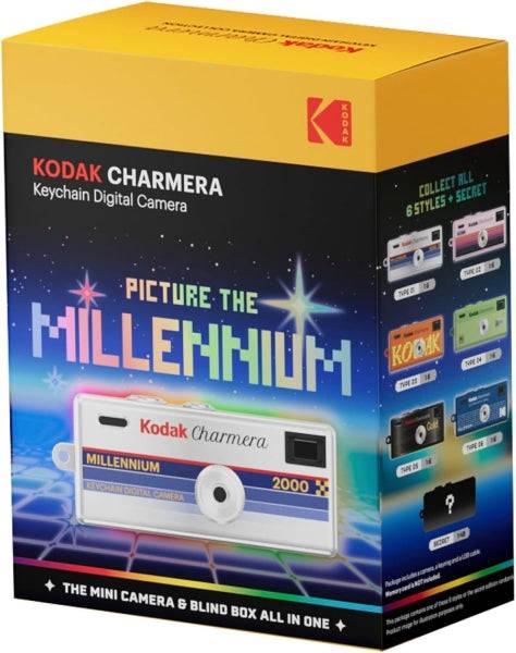 Kodak Charmera Millenium Fotocamera Digitale Istantanea Retrò - 1.6M Megapixel - Dimensioni Ridotte/Portachiavi - Batteria Ricaricabile - Peso 30g - Modello Casuale