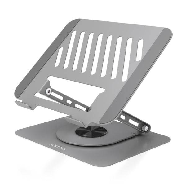 Aisens Supporto da Tavolo XL per Laptop / Tablet - Girevole e Regolabile - Rotazione 360° - Pieghevole e Compatto - Antiscivolo - Compatibile 10-17"