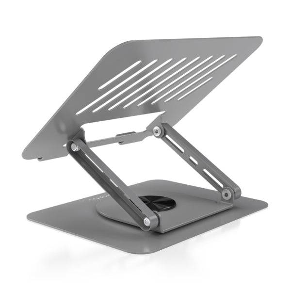 Aisens Supporto da Tavolo XL per Laptop / Tablet - Girevole e Regolabile - Rotazione 360° - Pieghevole e Compatto - Antiscivolo - Compatibile 10-17"