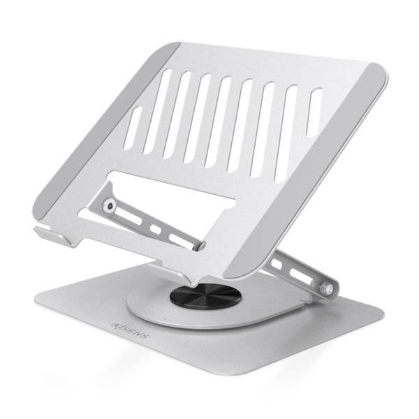 Aisens Supporto da Tavolo XL per Laptop / Tablet - Girevole e Regolabile - Rotazione 360° - Pieghevole e Compatto - Antiscivolo - Compatibile 10-17"