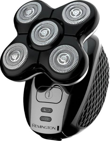 Remington Ultimate Series RX5 Rasoio per Testa - 5 Testine Rotanti - Batteria Ricaricabile - Colore Nero
