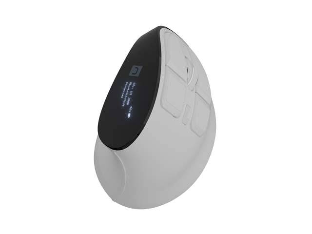 Natec Euphonie Pro Mouse Ottico Verticale Wireless - 2.400 dpi - Bluetooth + 2,4Ghz - 9 Pulsanti - Colore Bianco