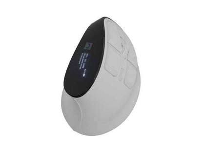 Natec Euphonie Pro Mouse Ottico Verticale Wireless - 2.400 dpi - Bluetooth + 2,4Ghz - 9 Pulsanti - Colore Bianco