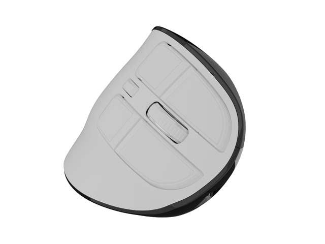 Natec Euphonie Pro Mouse Ottico Verticale Wireless - 2.400 dpi - Bluetooth + 2,4Ghz - 9 Pulsanti - Colore Bianco