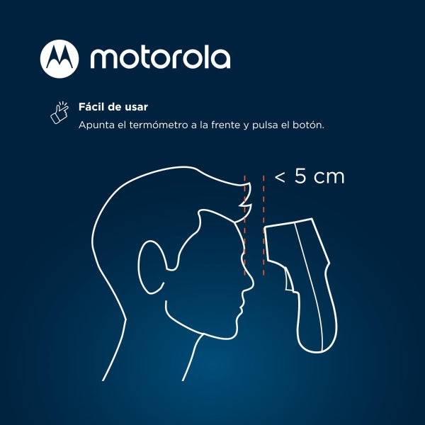 Motorola Nursery TE 95 Termometro Senza Contatto - Display Retroilluminato - Allarme Febbre - Colore Bianco