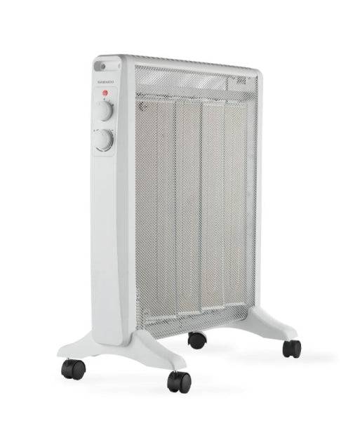 Daewoo DW9508 Radiatore a Mica - Potenza 2000W - Termostato Regolabile - 2 Livelli di Potenza - Ruote - Maniglia di Trasporto