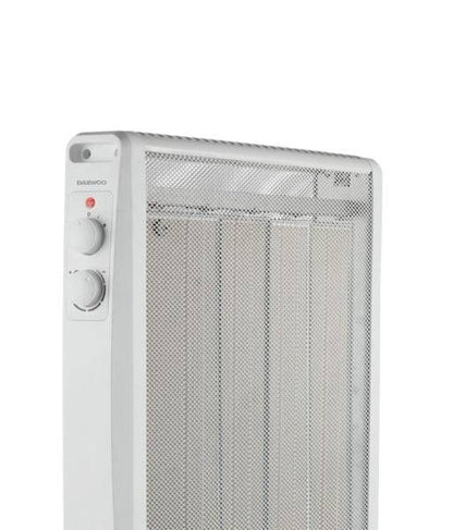 Daewoo DW9508 Radiatore a Mica - Potenza 2000W - Termostato Regolabile - 2 Livelli di Potenza - Ruote - Maniglia di Trasporto
