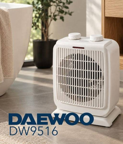 Daewoo DW9517 Termoventilatore 2000W - 2 Livelli di Potenza - Termostato Regolabile - Funzione Ventilatore