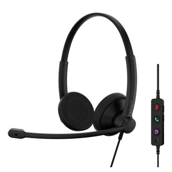 Epos Impact 100 UC USB Cuffia Stereo con Microfono - Cancellazione del Rumore - Cavo 2m - USB-C, USB-A - Colore Nero