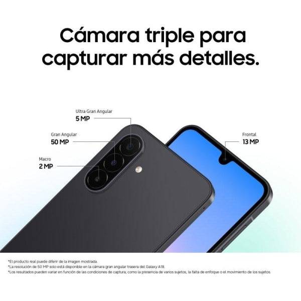 Samsung Galaxy A18 Smartphone 6,7" Super AMOLED - 4GB - 128GB - Fotocamera 50 MP - Batteria 5000mAh - Colore Nero