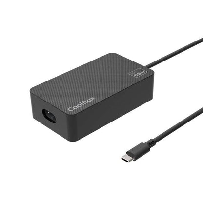 Coolbox NB65 Caricabatterie da Parete GaN 65W - USB-C - PD3.0 per Ricarica Rapida Intelligente - Selezione Automatica della Tensione - Colore Nero