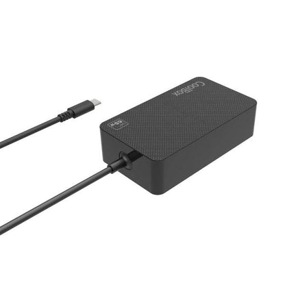 Coolbox NB65 Caricabatterie da Parete GaN 65W - USB-C - PD3.0 per Ricarica Rapida Intelligente - Selezione Automatica della Tensione - Colore Nero