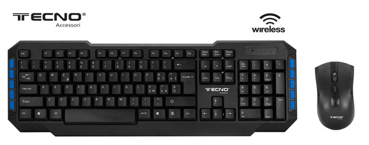 Kit Tastiera Mouse Senza Fili USB Nero TC-920W
