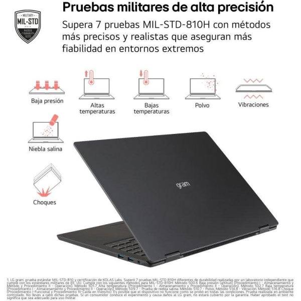 LG Gram 14Z95U-G.AU85BN Portatile 14" AMD Ryzen AI 7 450 - 32GB DDR5 - 512GB SSD - Windows 11 Home - Colore Nero - Tastiera QWERTY (ES)