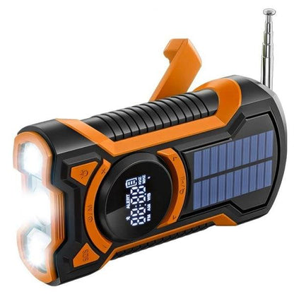 Hama Just In Case Radio Solare 4 in 1 - Powerbank 5.000 mAh - Torcia - Allarme SOS - Ricarica Solare, USB e Manovella
