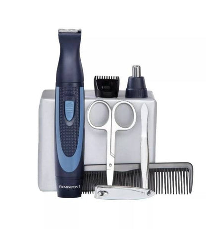 Remington Kit da Viaggio 13 Pezzi - Trimmer Naso e Orecchi - Trimmer Precisione con Pettine - Accessori Igiene - Custodia