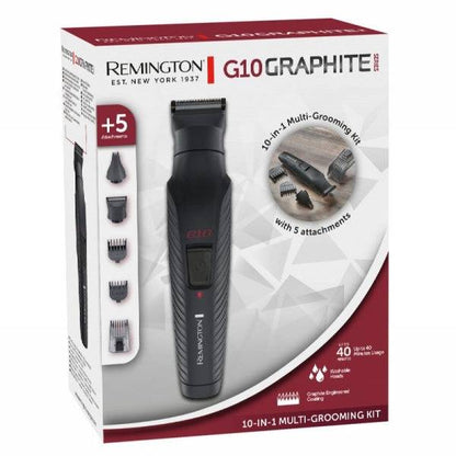 Remington G10 Graphite Kit Barbiere Tagliacapelli - 10 in 1 - Lame di Precisione Rivestite di Grafite - Batteria Ricaricabile - Autonomia fino a 40 min