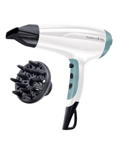 Remington Shine Therapy Pack Asciugacapelli e Piastra - 2300W - Asciugacapelli con Griglia Ceramica-Ionica - Piastra Ceramica con Rivestimento Olio di Argan