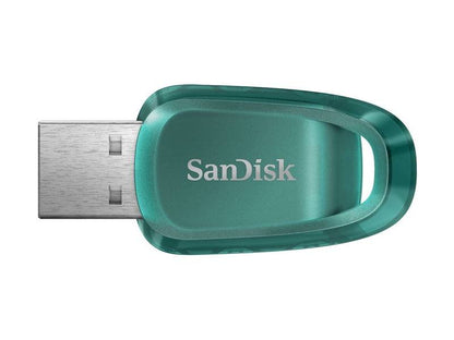 Sandisk Cruzer Ultra Eco Memoria USB 3.2 128GB - Fino a 100MB/s di Trasferimento - Colore Verde (Pendrive)