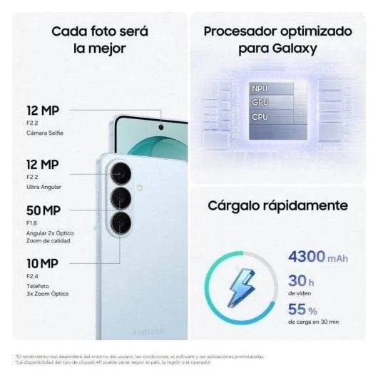 Samsung Galaxy S26 Smartphone 6,3" - 12GB - 256GB - Fotocamera 200MP - Batteria 4300mAh - Colore Blu