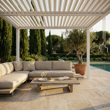 Pergola bioclimatica 3x3 in alluminio con lamelle orientabili