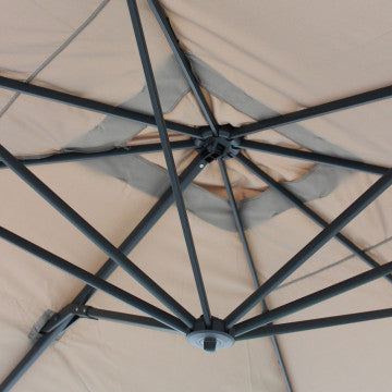 Ombrellone 300x300 cm telo poliestere 200 gr palo alluminio antivento