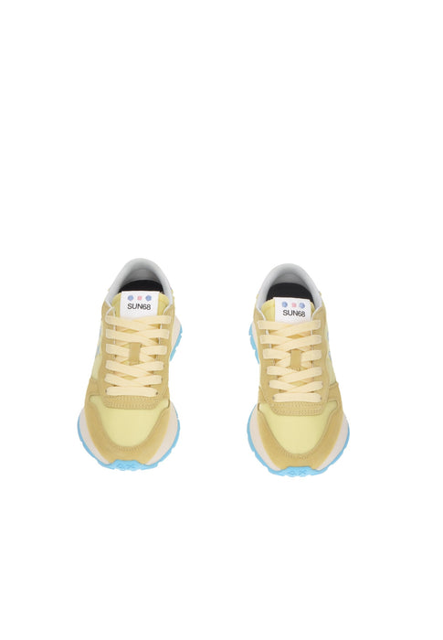 SUN68 Niki 2.0 Solid Sneaker In Pelle E Tessuto Con Lacci Sottopiede Imbottito E Fondo Gomma